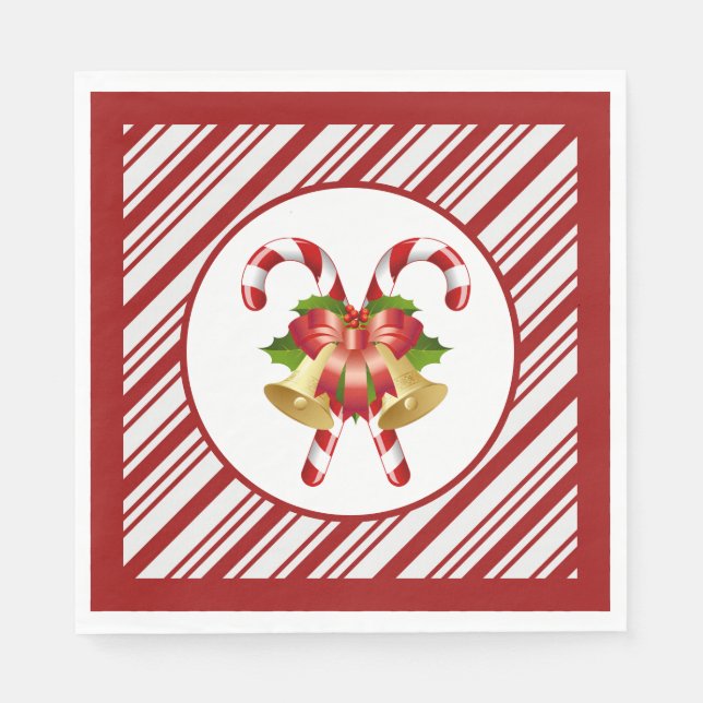 Candy Cane Christmas  Napkins (Front)