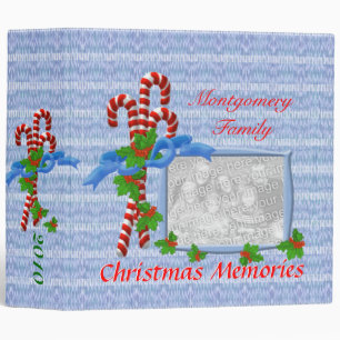 Candy Cane Christmas Photo 2 inch Binder