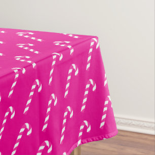 Candy Cane Christmas Red Tablecloth