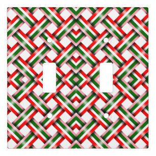 Candy cane Christmas seamless Flat Holiday Card Light Switch Cover
