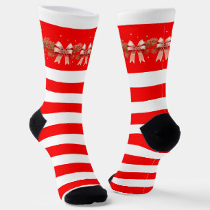 Candy Cane Christmas Socks