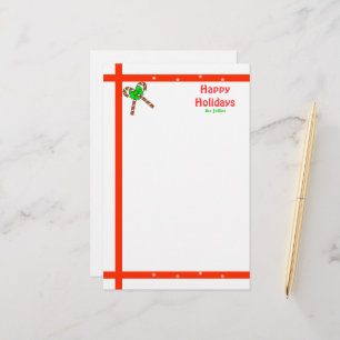 Candy Cane Christmas Stationery
