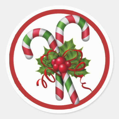 Candy Cane Christmas Sticker