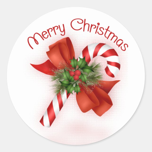 Candy Cane Christmas Stickers (Front)