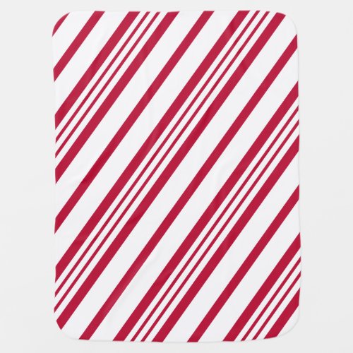 Candy Cane Christmas stripe Baby Blanket