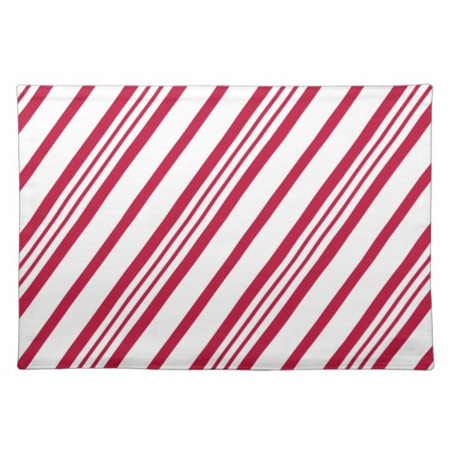 Candy Cane Christmas stripe Cloth Placemat