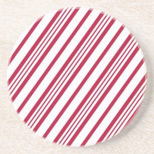 Candy Cane Christmas stripe Coaster