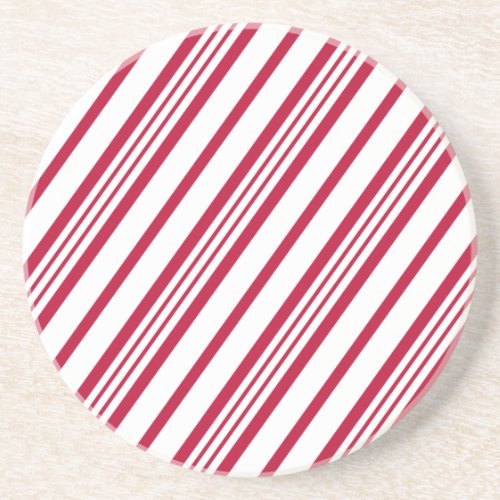Candy Cane Christmas stripe Coaster