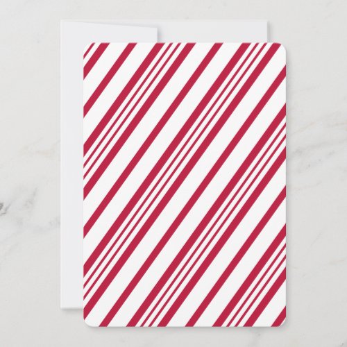 Candy Cane Christmas stripe Invitation