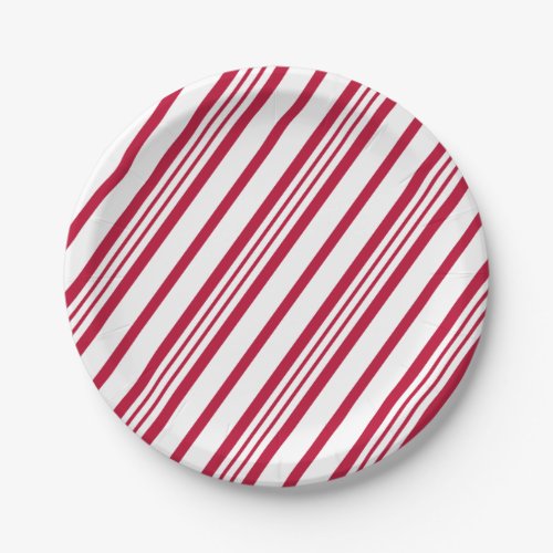 Candy Cane Christmas stripe Paper Plates