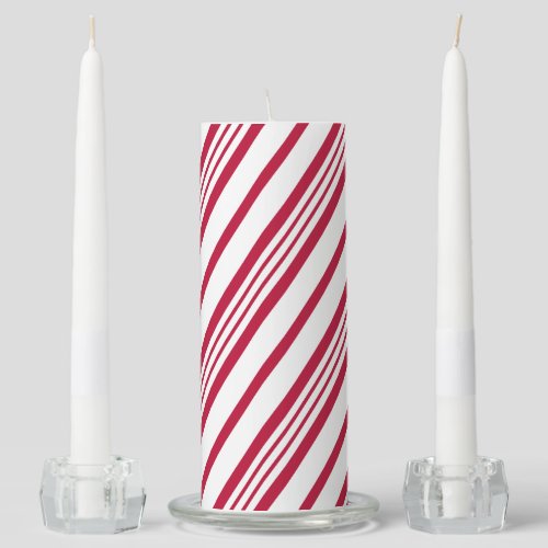 Candy Cane Christmas stripe Unity Candle Set