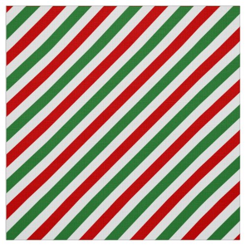 Candy Cane Christmas Stripes Red Green Fabric
