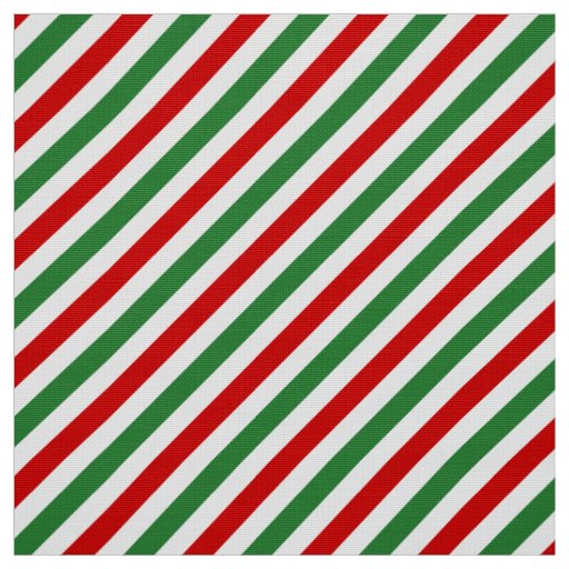 Candy Cane Christmas Stripes Red Green Fabric