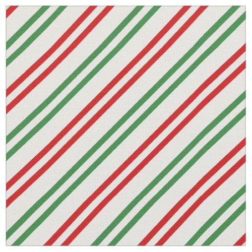 Candy Cane Christmas Stripes Red Green Fabric