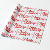 Pink Candy Cane Christmas Wrapping Paper