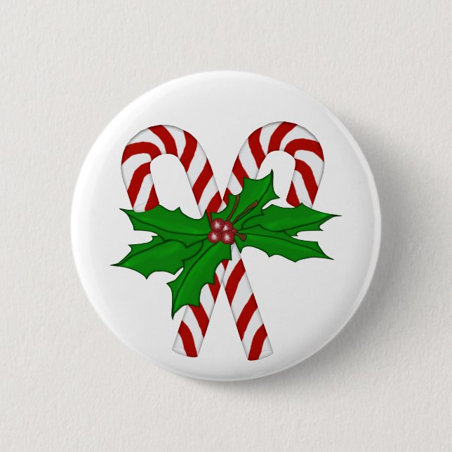Candy Cane Collection Pinback Button (Front)