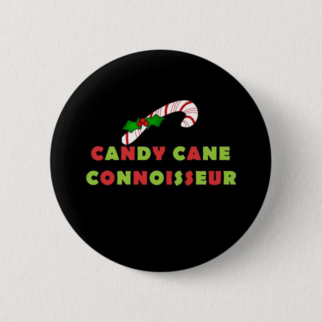 Candy Cane Connoisseur Button (Front)