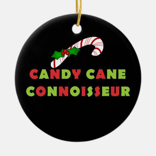 Candy Cane Connoisseur Keepsake Ornament (Front)