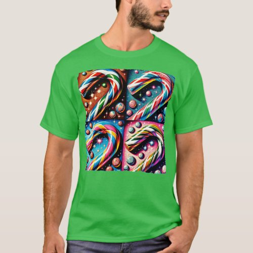 Candy Cane Craze A Art Extravaganza Classic Christ T_Shirt