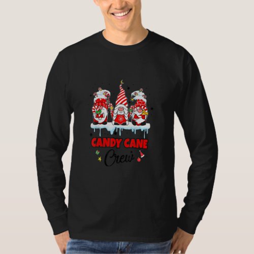Candy Cane Crew Check Plaid Pattern Funny Christma T_Shirt