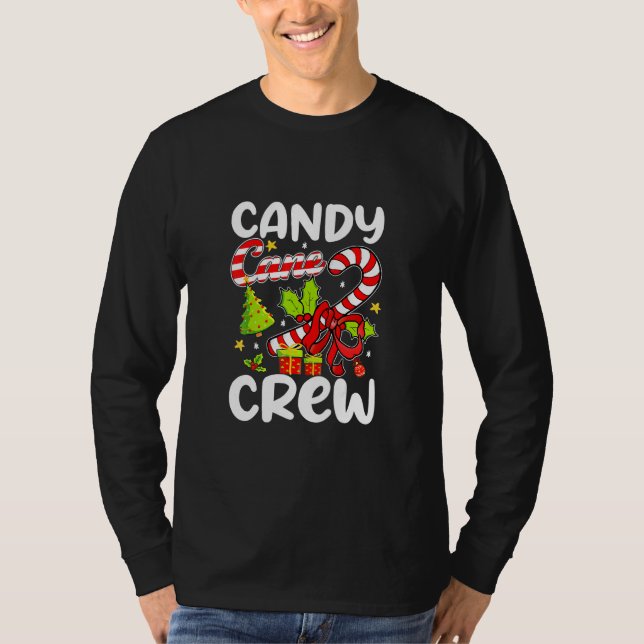 Candy Cane Crew Christmas Candy  Kids Boys Girls X T-Shirt (Front)