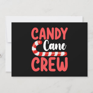 Candy Cane Crew Christmas Family Holiday Pajamas Invitation