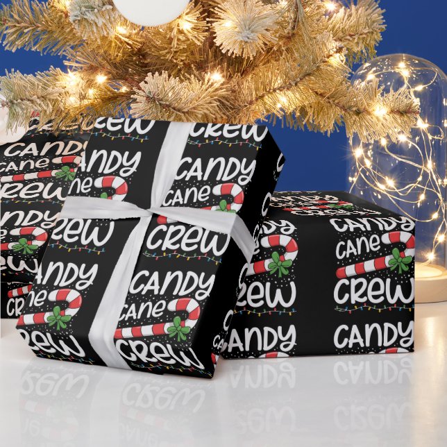 Candy Cane Crew Christmas Family Xmas Holiday  Wrapping Paper (Holidays)