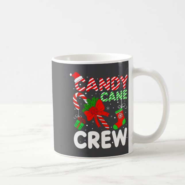 Candy Cane Crew Christmas Funny Xmas Matching Fami Coffee Mug (Right)