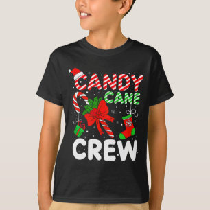 Candy Cane Crew Christmas Funny Xmas Matching Fami T-Shirt