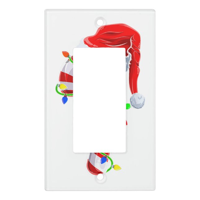 Candy Cane Crew Christmas Lights Family Matching X Light Switch Cover (Front)
