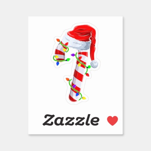 Candy Cane Crew Christmas Lights Family Matching X Sticker