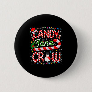 Candy Cane Crew Christmas Pajamas Adult Men Women  Button