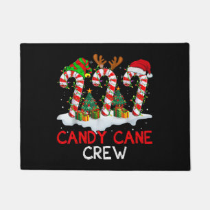Candy Cane Crew Christmas Santa Elf Reindeer X-mas Doormat