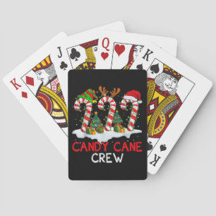 Candy Cane Crew Christmas Santa Elf Reindeer X-mas Poker Cards