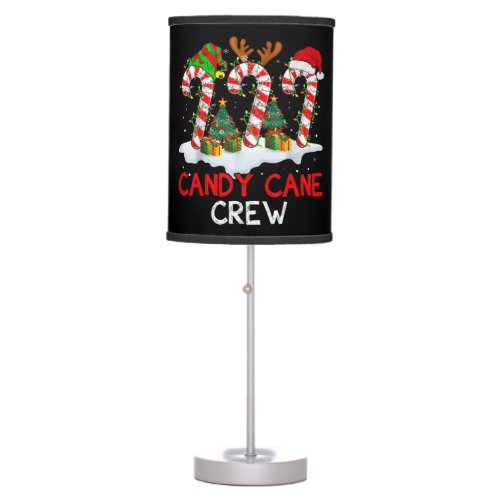 Candy Cane Crew Christmas Santa Elf Reindeer X_mas Table Lamp