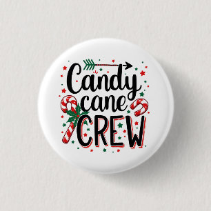 Candy cane crew Christmas snack Matching Cousins Button