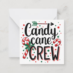 Candy cane crew Christmas snack Matching Cousins Note Card