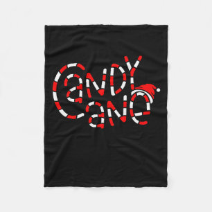 Candy Cane Crew Christmas Xmas Love Candy Boys Gir Fleece Blanket