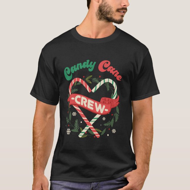 Candy Cane Crew Family Christmas Squad Matching Ca T-Shirt (Front)