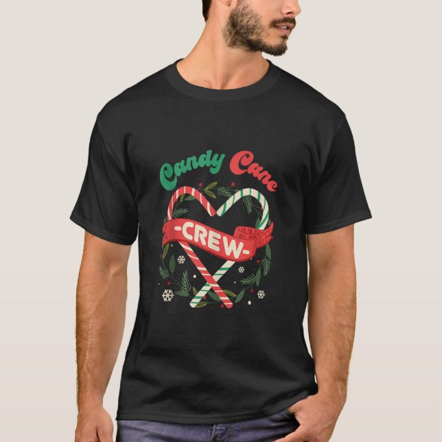 Candy Cane Crew Family Christmas Squad Matching Ca T-Shirt (Front)