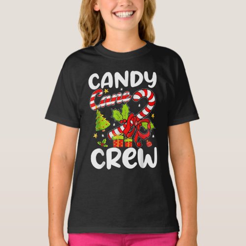 Candy Cane Crew Funny Candy Christmas T_Shirt