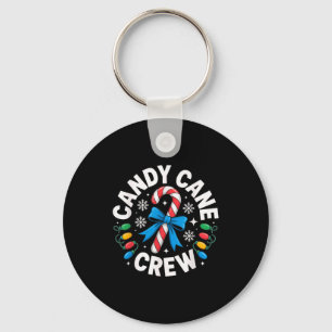 Candy Cane Crew Funny Christmas Candy Lover X-mas  Keychain
