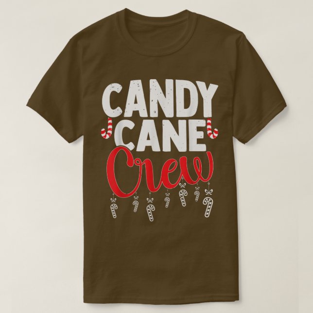 Candy Cane Crew Funny Christmas Sweets Lovers Cand T-Shirt (Design Front)