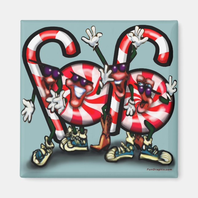 Candy Cane Crew Magnet (Front)