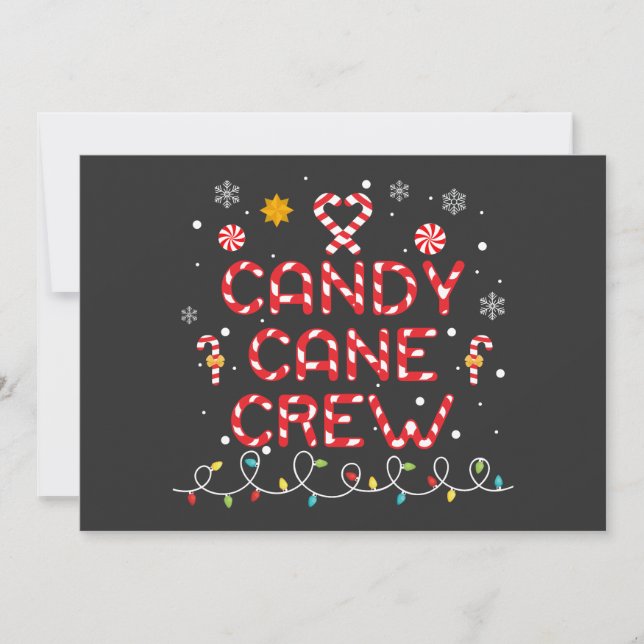 Candy Cane Crew Matching Family Candy Lover Invitation (Front)