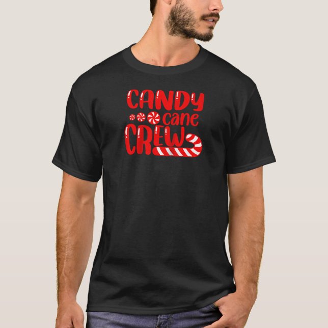 Candy Cane Crew Matching Family Group Candy Lover  T-Shirt (Front)