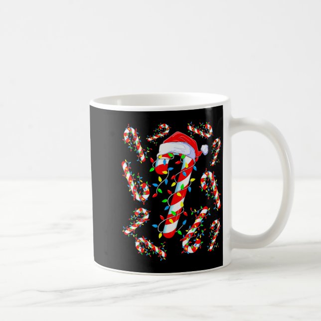 Candy Cane Crew Red And White Santa Funny Christma Coffee Mug (Right)