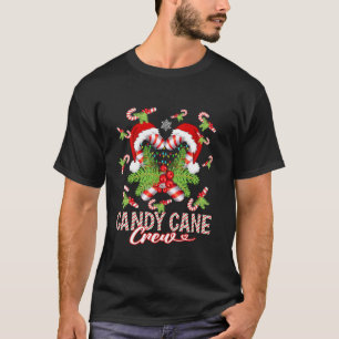 Candy Cane Crew Red White Santa Christmas Funny Xm T-Shirt