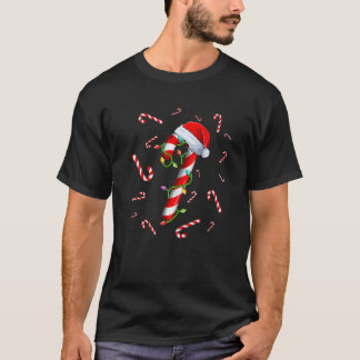 Candy Cane Crew Santa Christmas Lights Xmas Kids B T-Shirt
