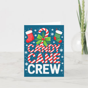 Candy Cane Crew Shirt Adult Men Women Kids Christm Card